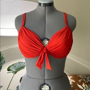 Bleu Rod Beattie Desert Sun Red Underwire Bikini Top size 36D 36 D